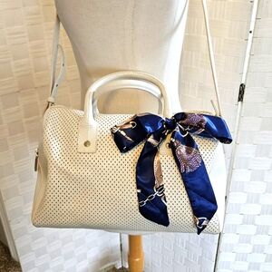 Furla "borsa alissa" white leather handbag/crossbody